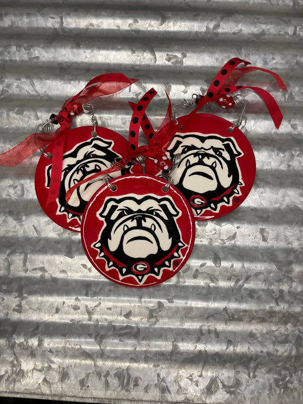 Georgia Bulldog Flat Ornament