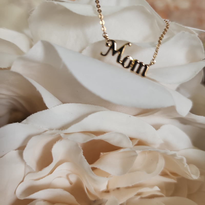 Brass Mom Necklace