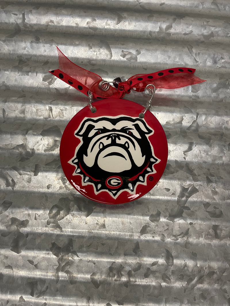 Georgia Bulldog Flat Ornament