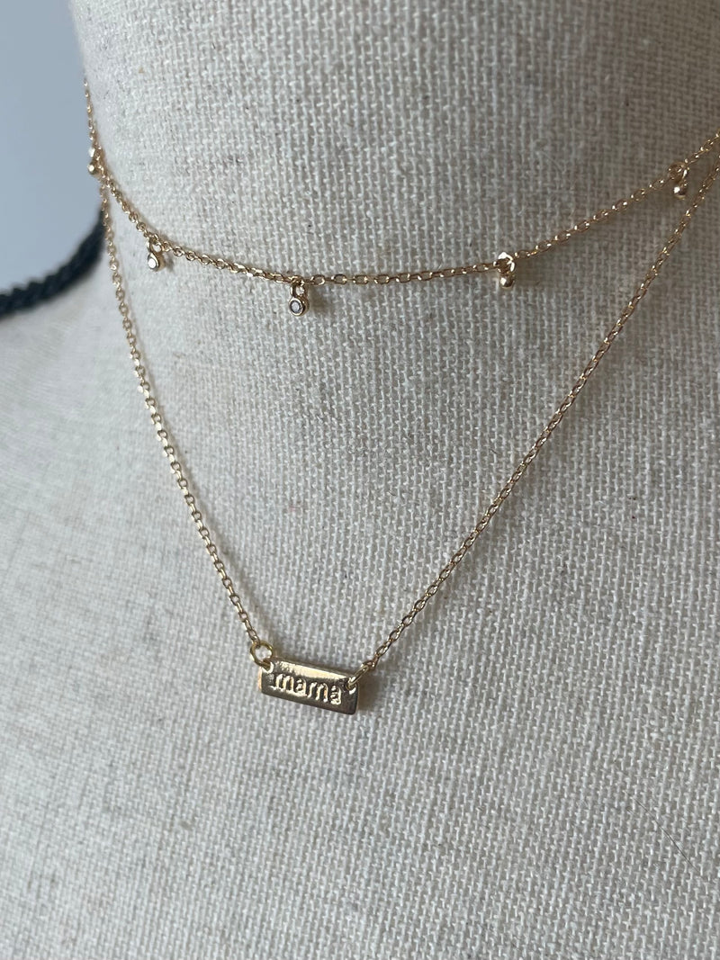 I love you Mom Gold Necklace