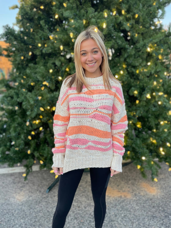 Mango Striped Knitted Sweater