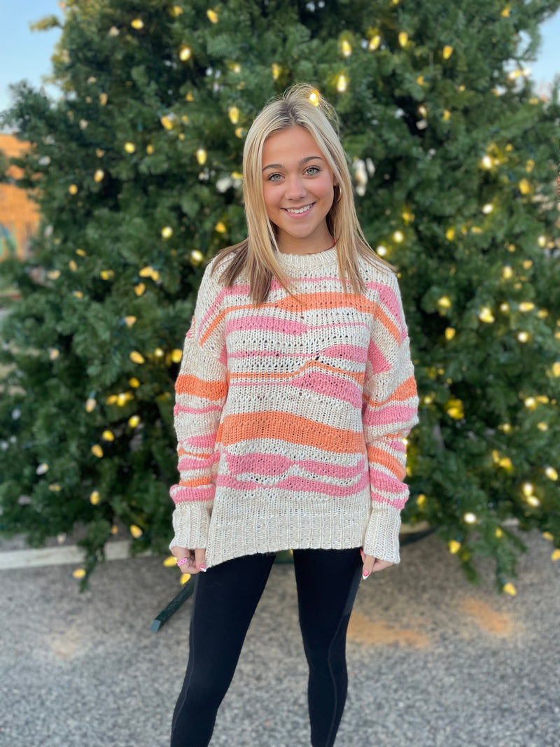 Mango Striped Knitted Sweater