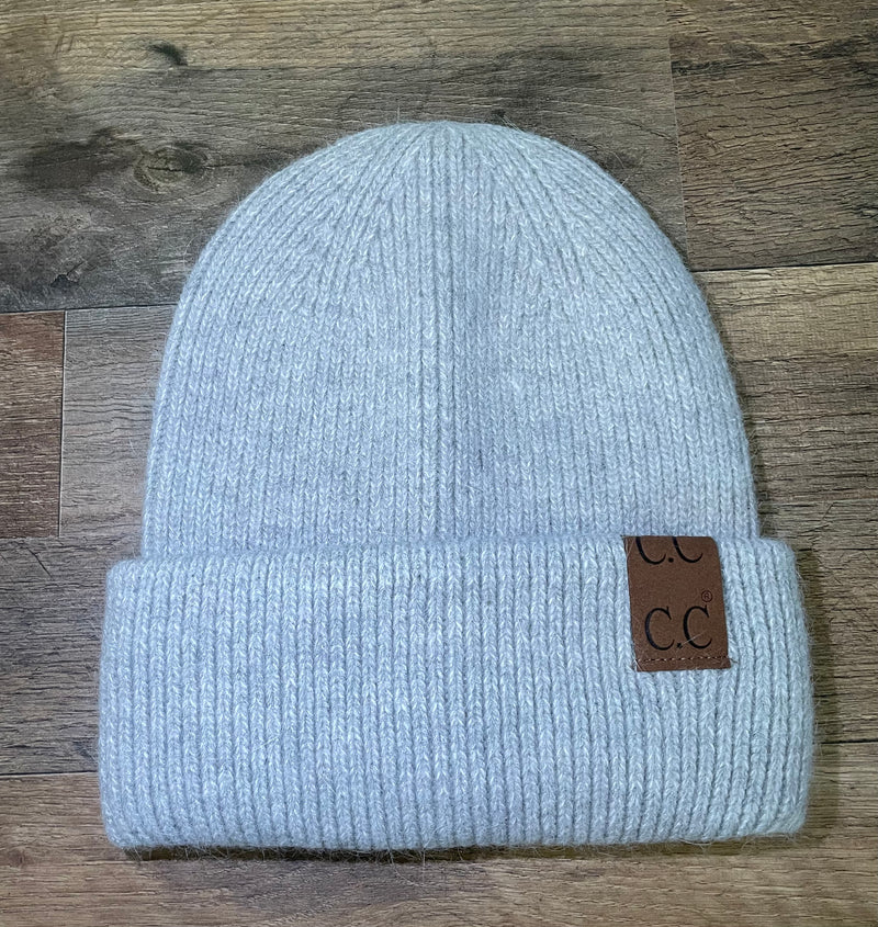 Ribbed Double Cuff C.C Beanie