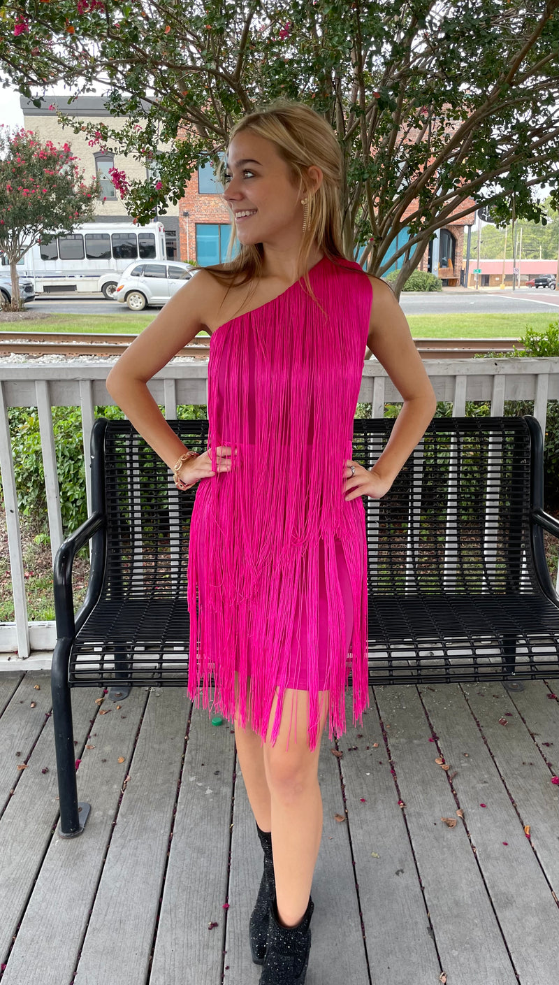 Barbie Pink Fringe Dress