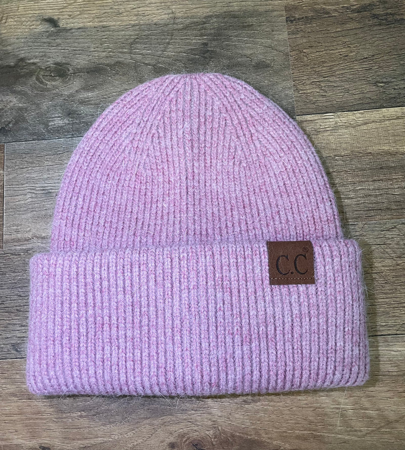 Ribbed Double Cuff C.C Beanie