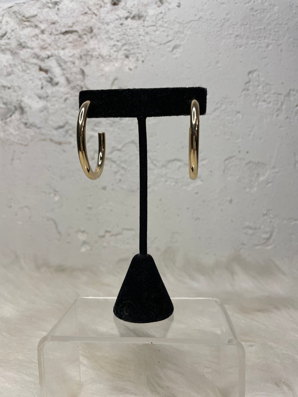 Small Gold Shiny Hoop Earrings