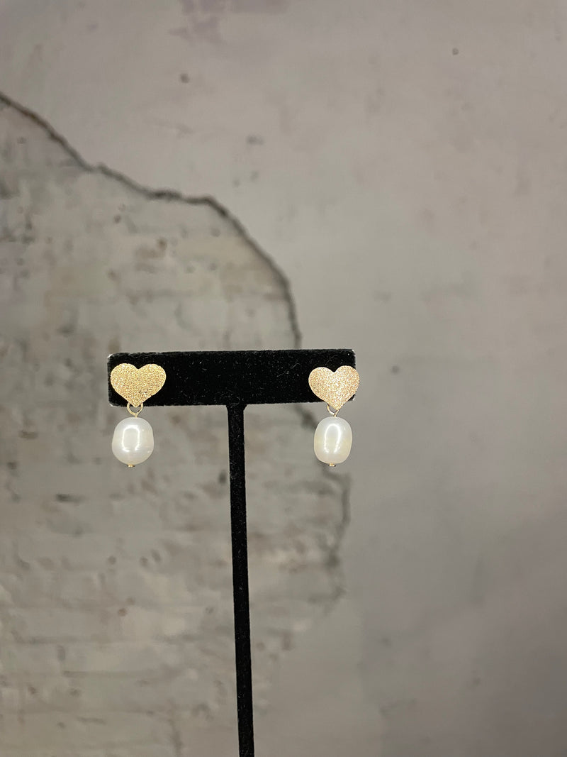 14k Gold Plated Mother Pearl Earrings