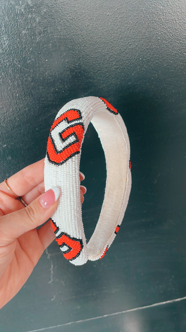 "G" Beaded Headband