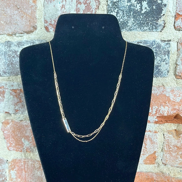 Side Bar Layer Necklace