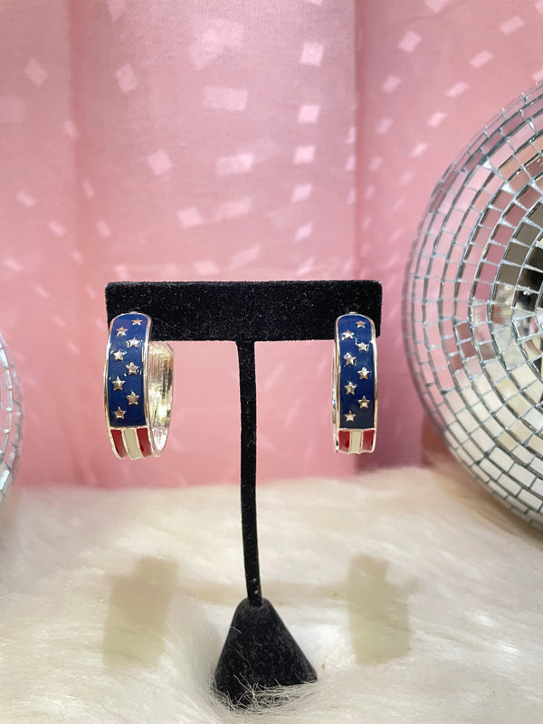 Red and Blue American Flag Hoops