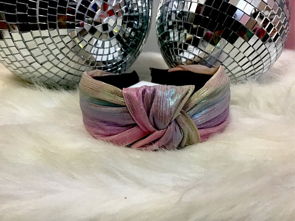 Pink Multi Color Knotted Headband