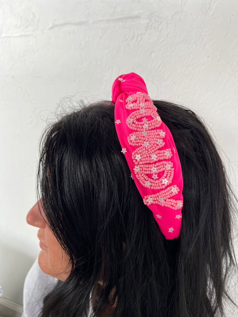 Pink “Howdy” Headband