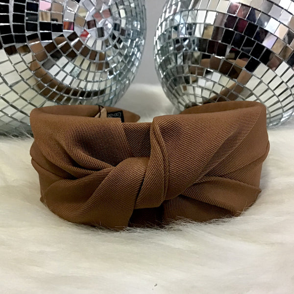 Brown Knotted Headband