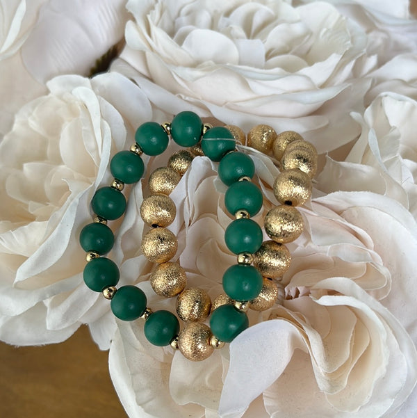 Green/Gold Bracelet Set