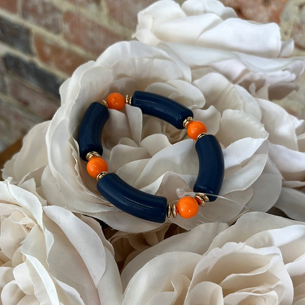 Navy Blue/Orange Bracelet
