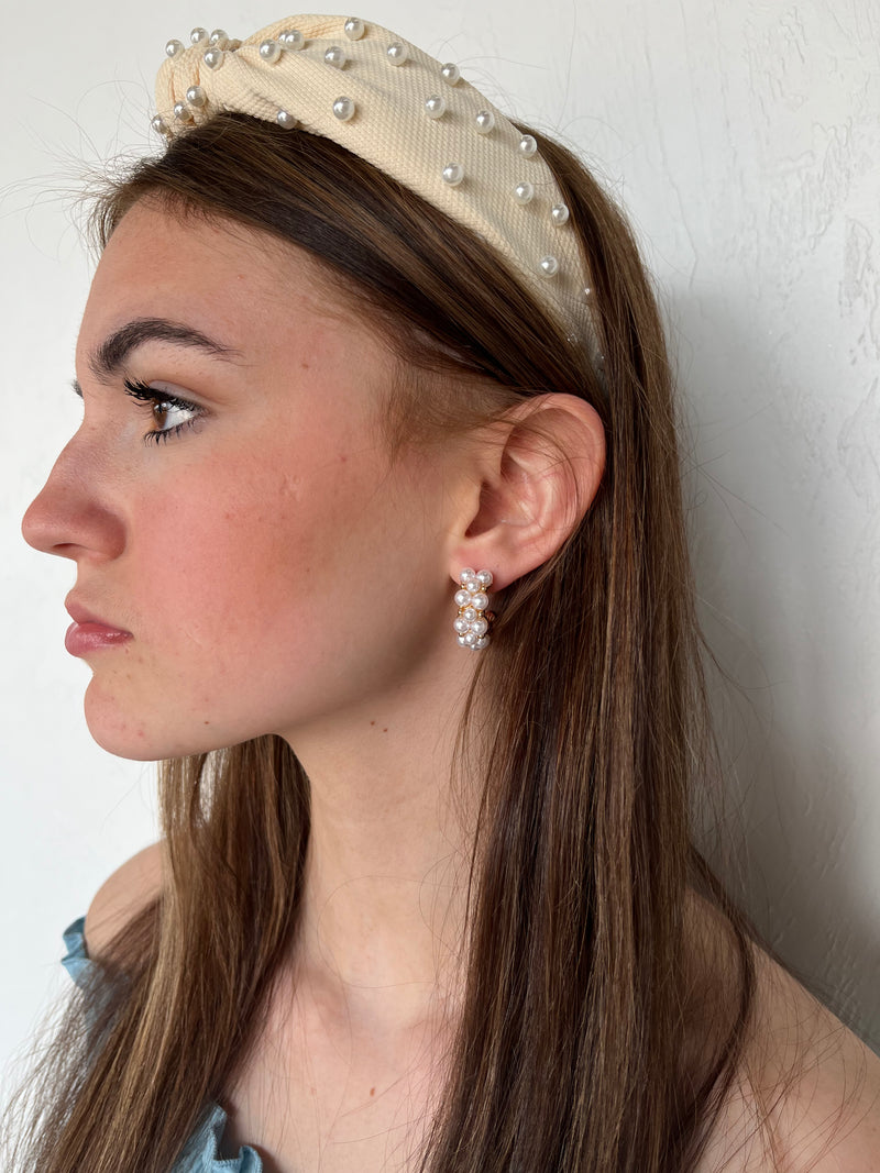 Pearl Leather Headband