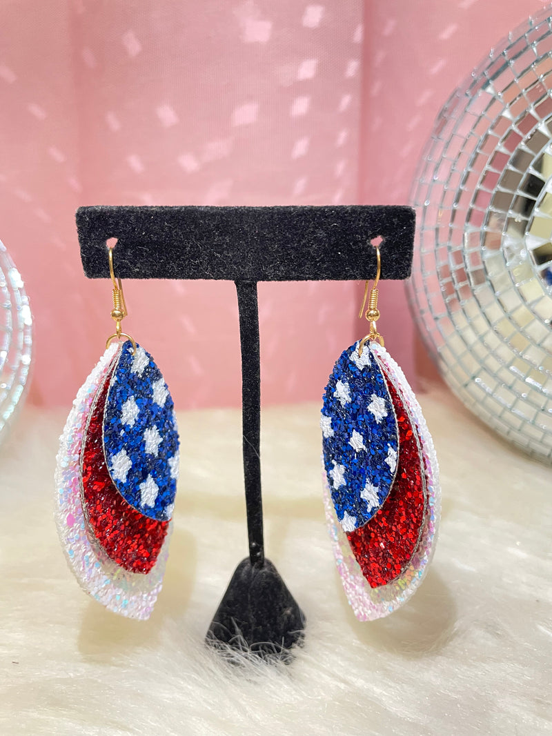 American Pride Layered Earrings