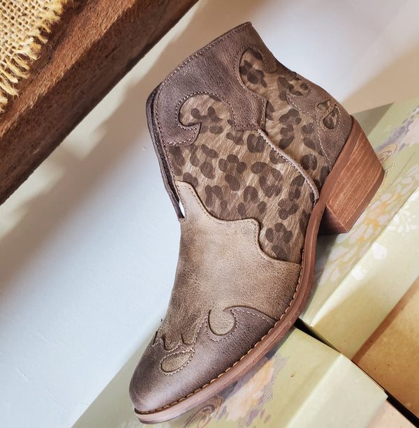 Shelby Round Tip Cowboy Bootie