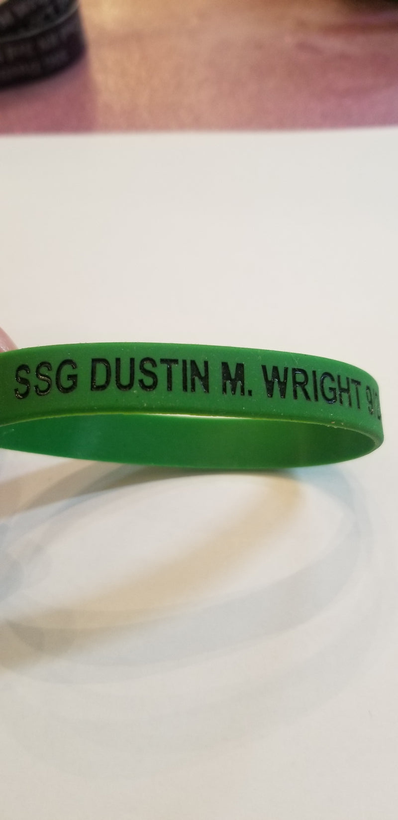 SSG Dustin M. Wright Silicone Wristband