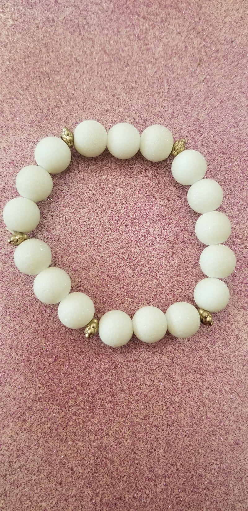 Sparkly White and Gold Bracelet