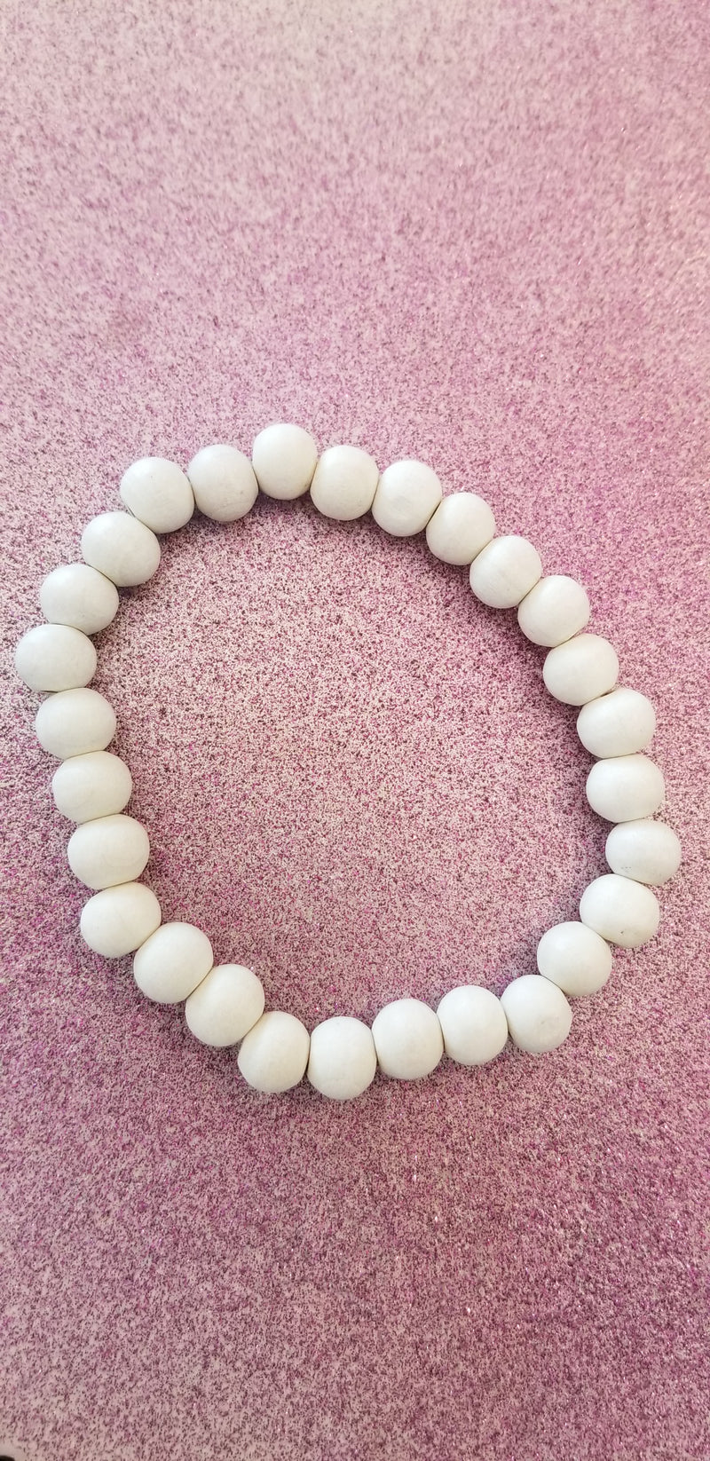 Wooden White Beads Bracelet