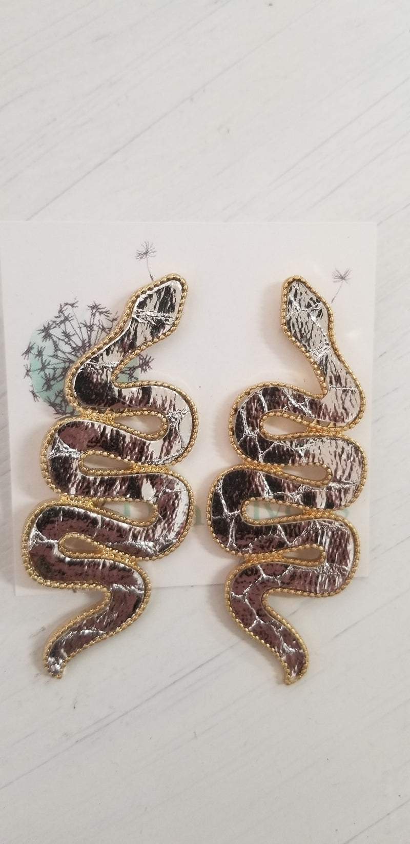 Leather Snake Earrings