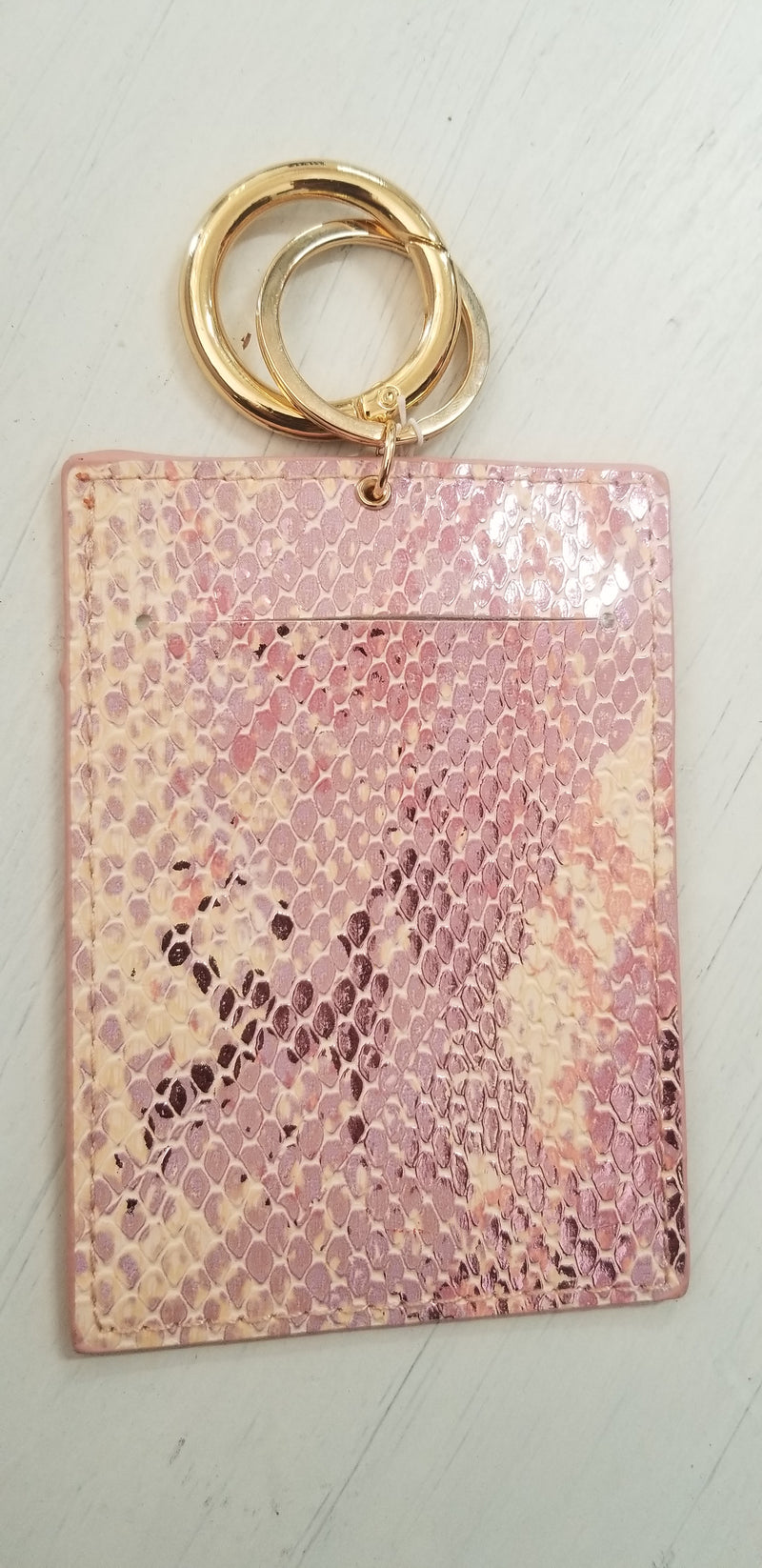 Pink Snake Skin Card holder