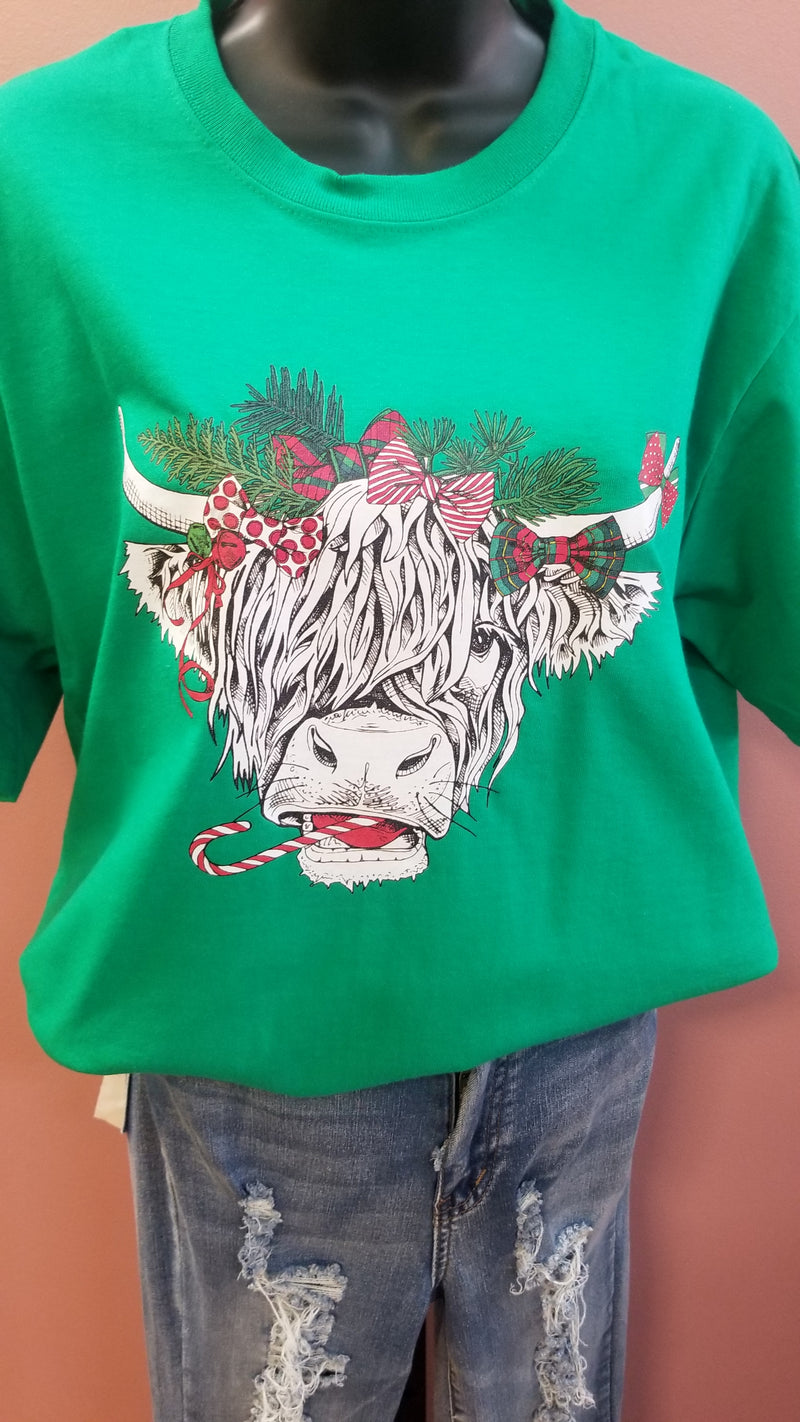 Christmas Highland-Cow Shirt