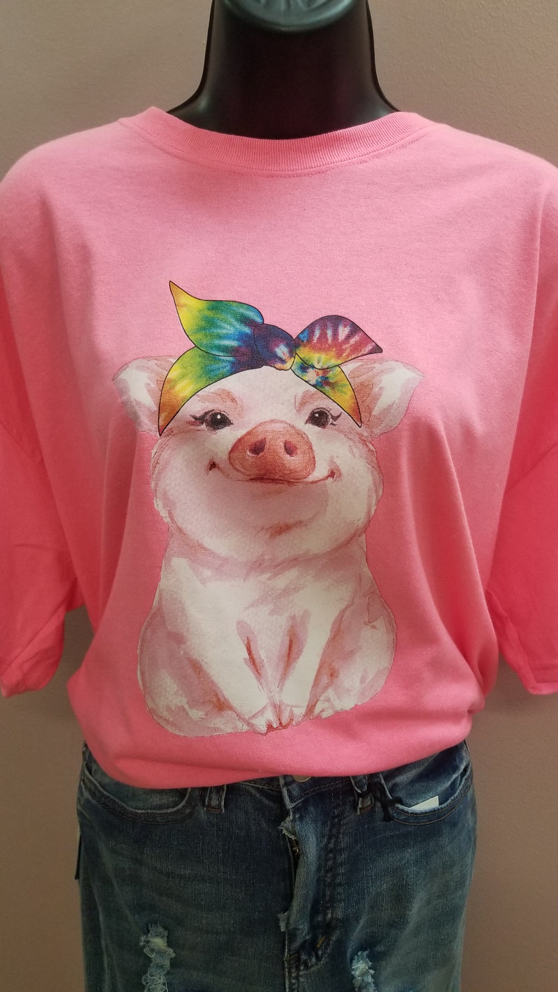 Tie Dye Pig T-shirt