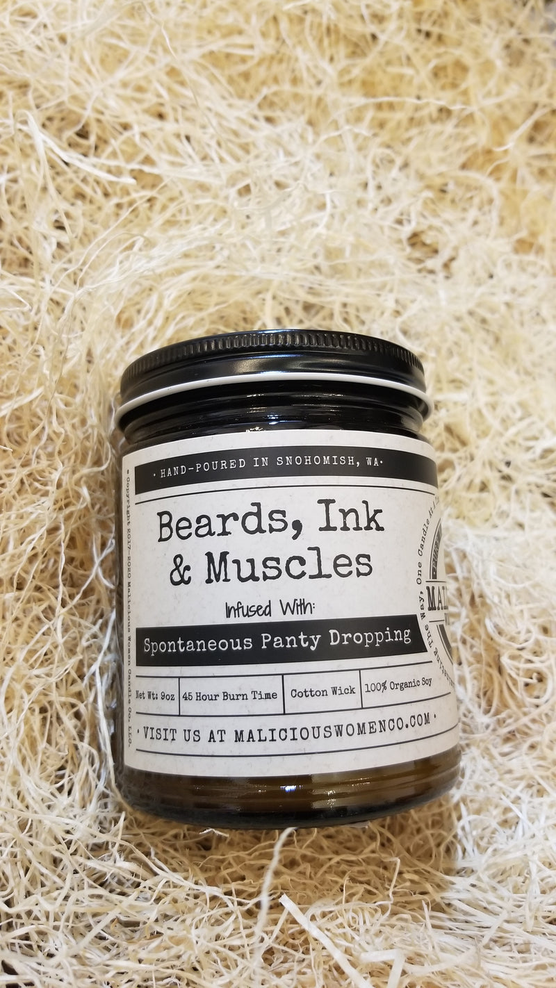Beards, Ink & Muscles Candle