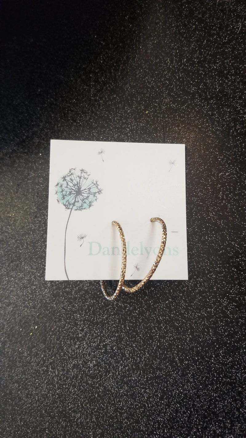 Gold Textured hoops