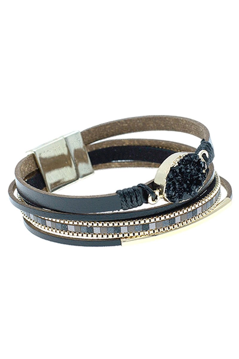 Black Multi-Strand Magnetic Bracelet
