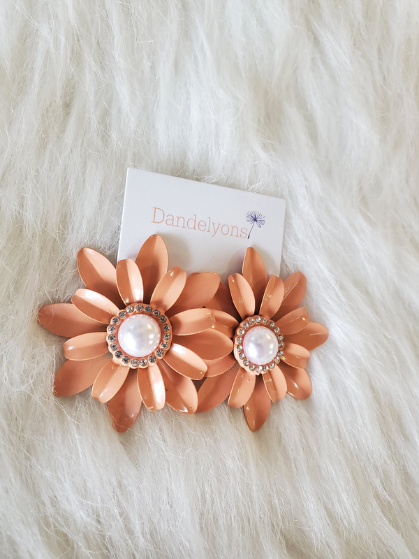 Coral Flower Studs