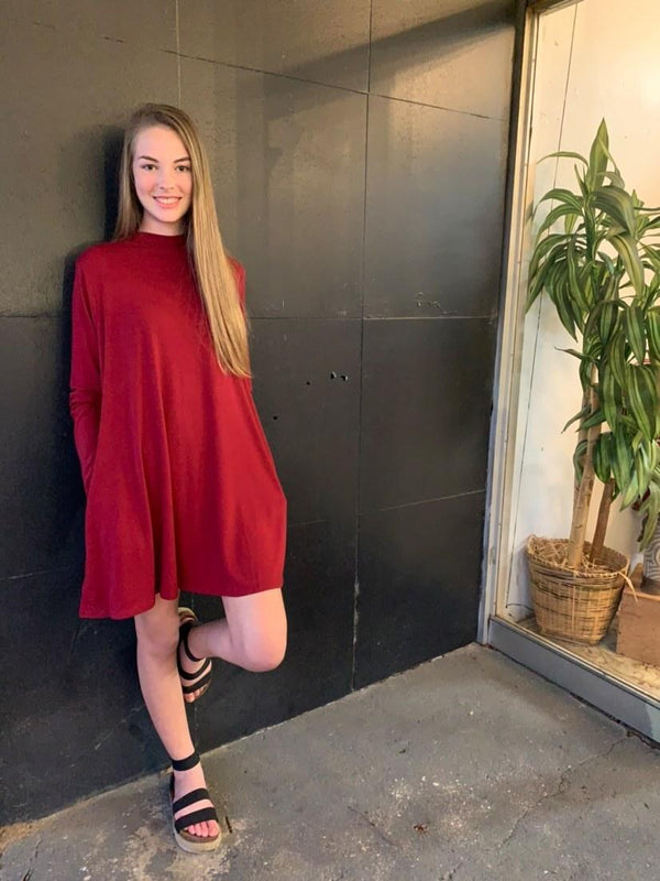 Cabernet Long Sleeve Tunic With Pockets