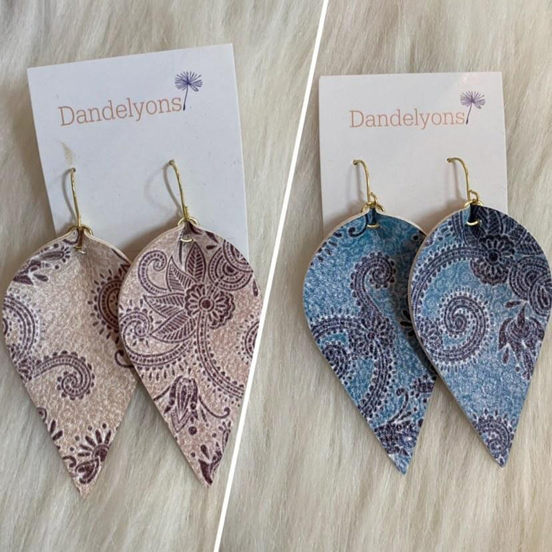 Paisley Print Earrings