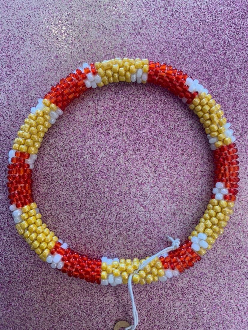 Multicolor Seed Bead Pattern Bracelet