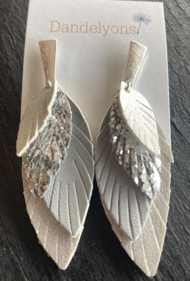 Silver Layer Feather earrings