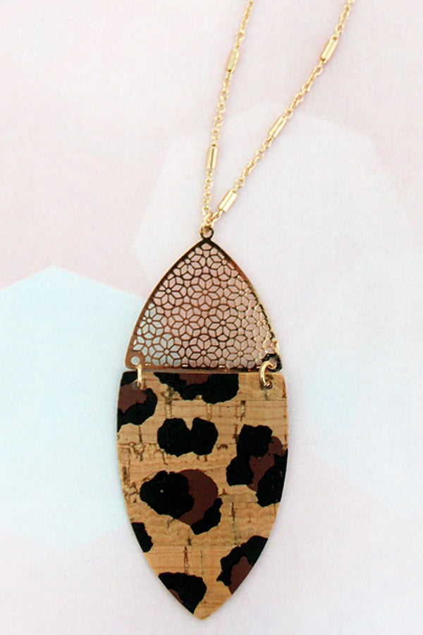 Leopard and Filigree Necklace