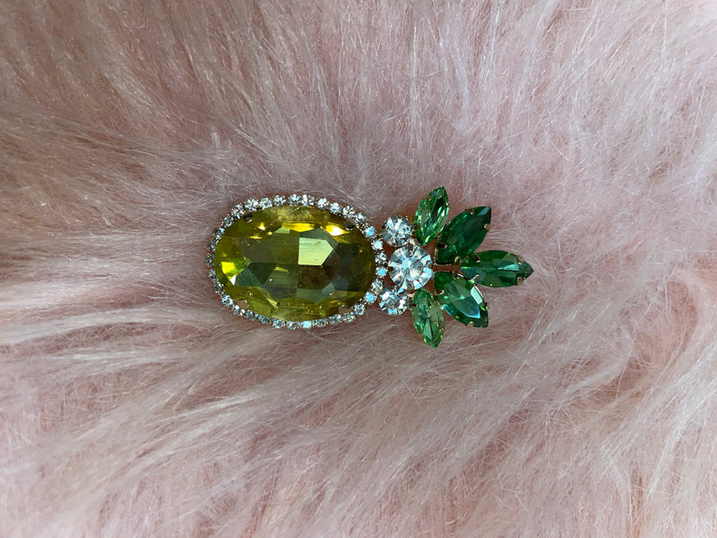 Crystal Pineapple Pin
