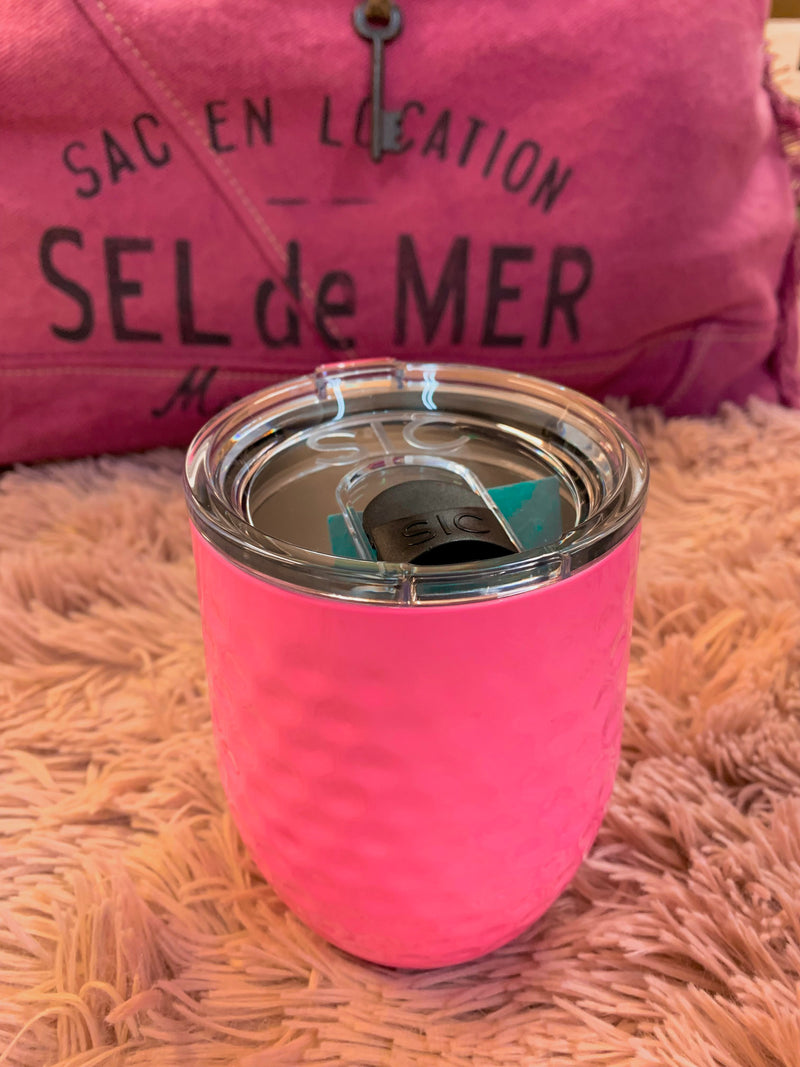 16 Oz Pink Golf Insulated Cup