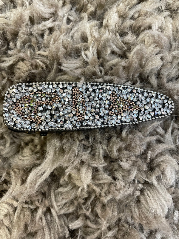 Crushed Diamond & Gold Hair Clip