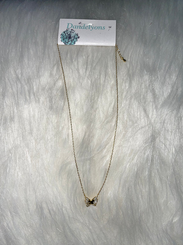 Gold 18K Dipped Butterfly Necklace