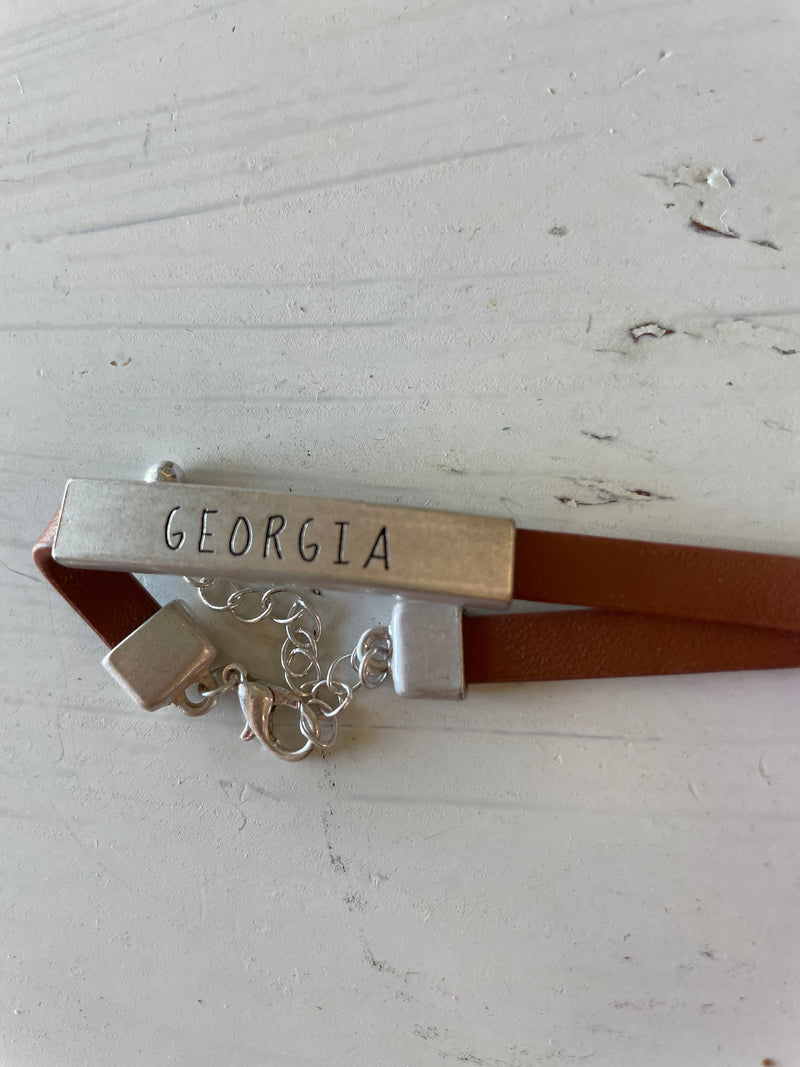 Faux Leather Georgia Bracelet