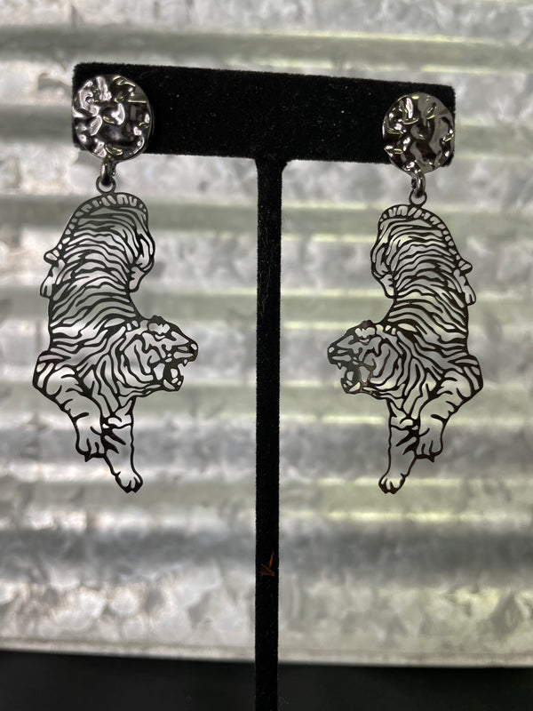 Tiger Outlined Earrings