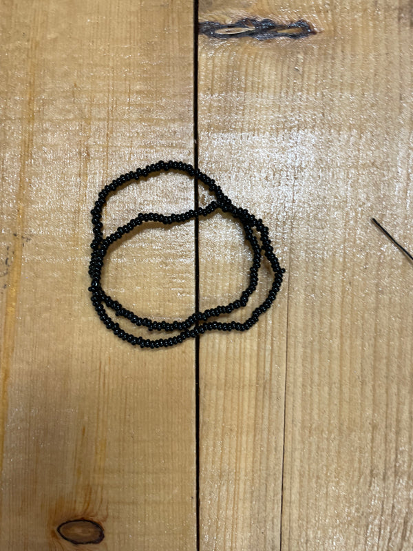 Small Black Beaded Bracelet