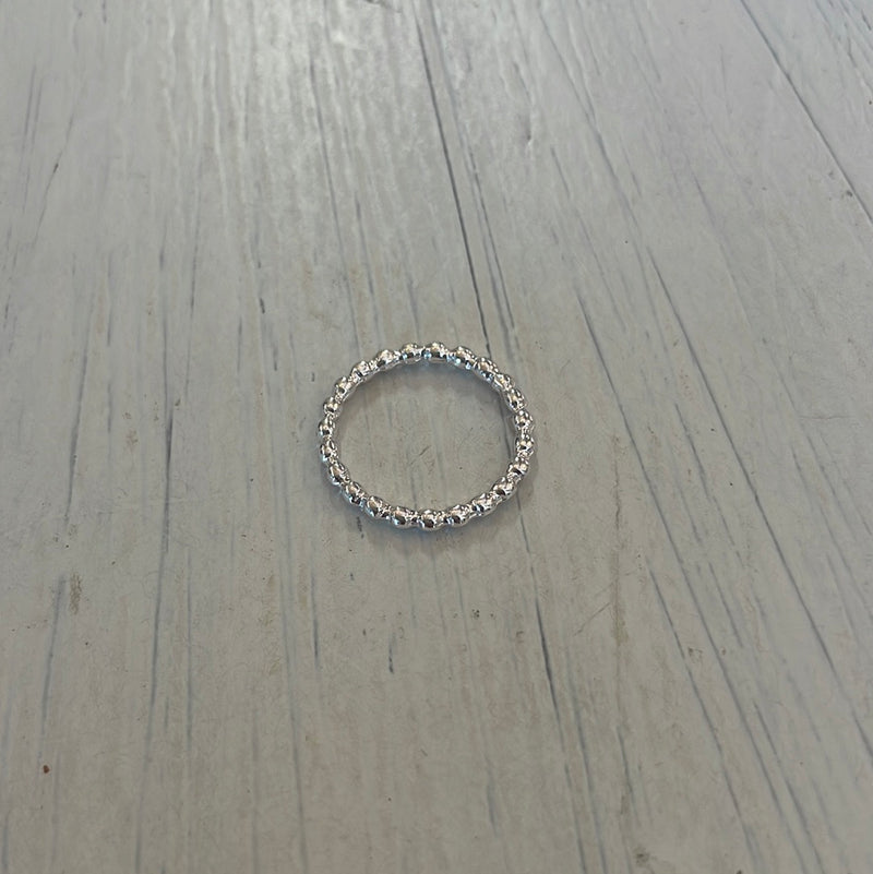 Small Bubble Silver Ring