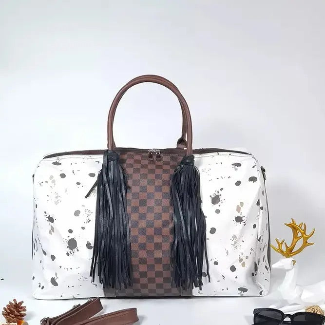 Louis Vuitton Cow Print Upcycled Duffle Bag! - $200 New With Tags - From  Marci