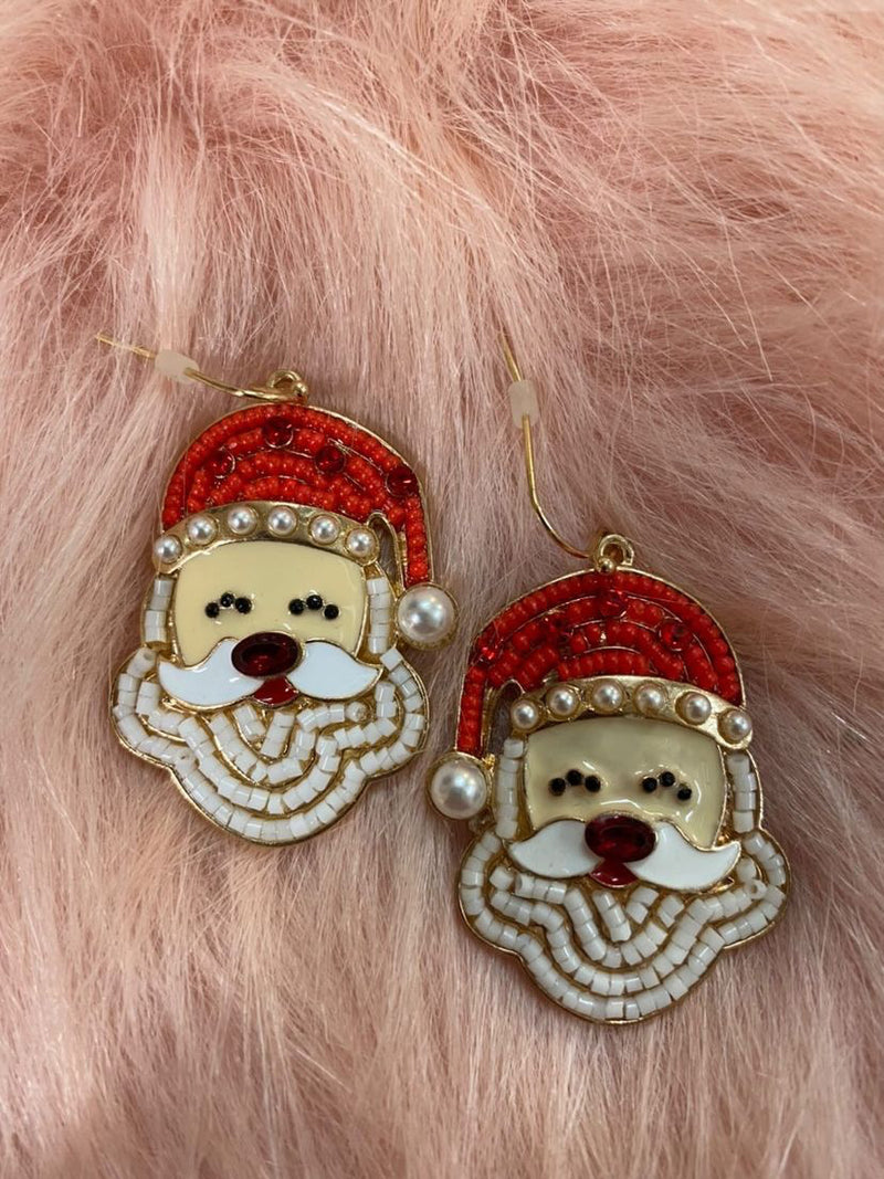 Jolly Santa Earrings