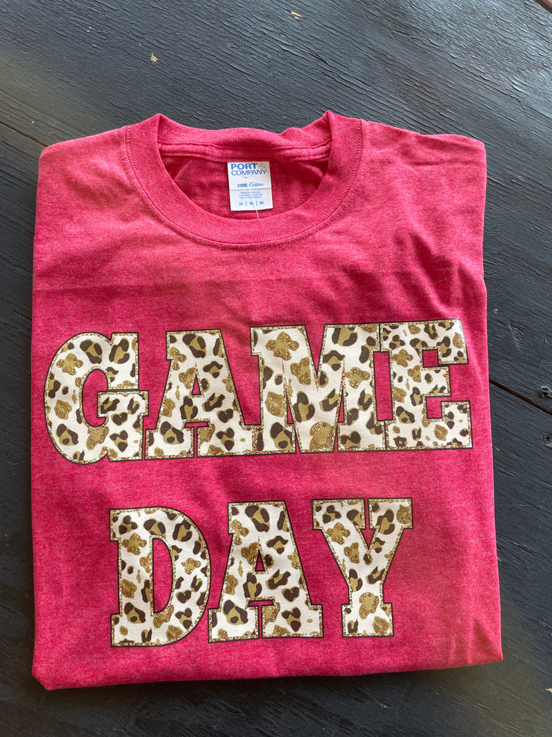 “Game Day” Cheetah Print T-shirt