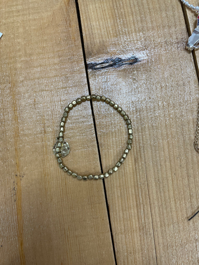 Small Gold Bead Bracelet
